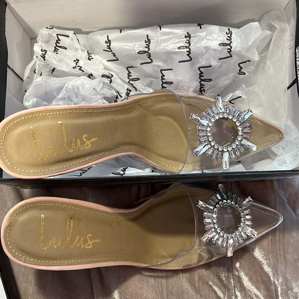 Rhinestone Nude Heels